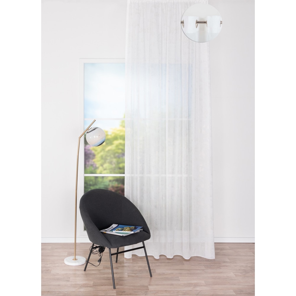 Perdea Cooler, inele, 140 x 260 cm, alb