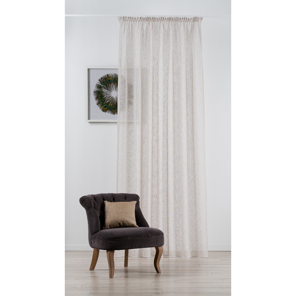 Perdea Portimao, inele, 140 x 255 cm, bej