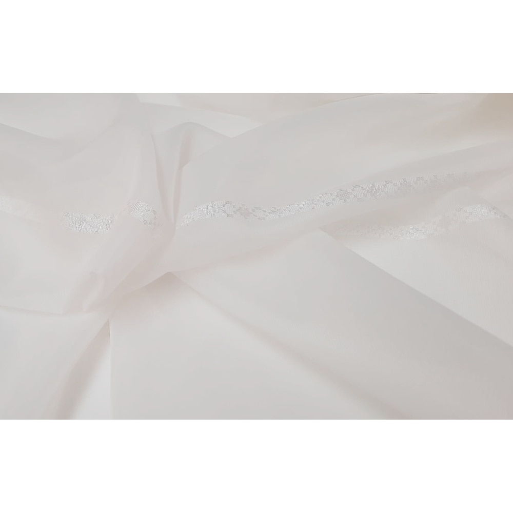 Perdea Missie, rejansa, 140 x 260 cm, crem