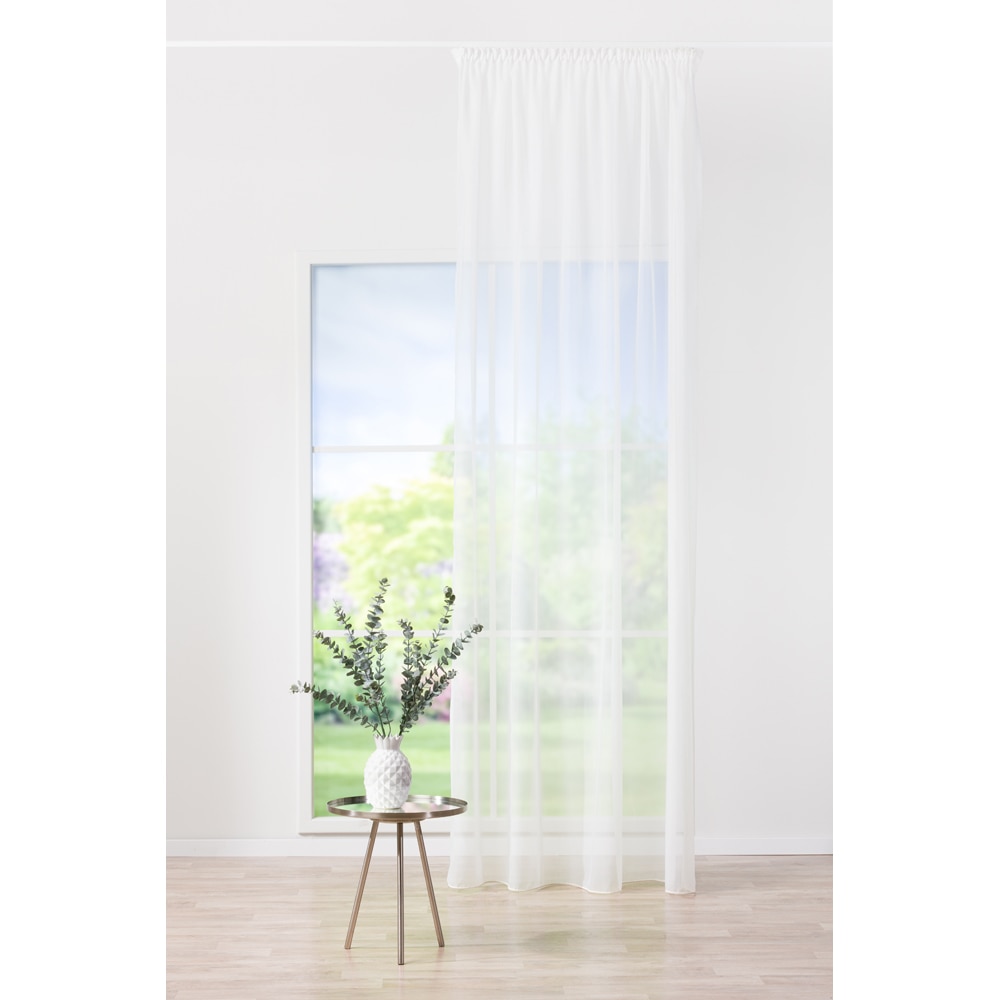 Perdea Gold, rejansa, 140 x 260 cm, alb