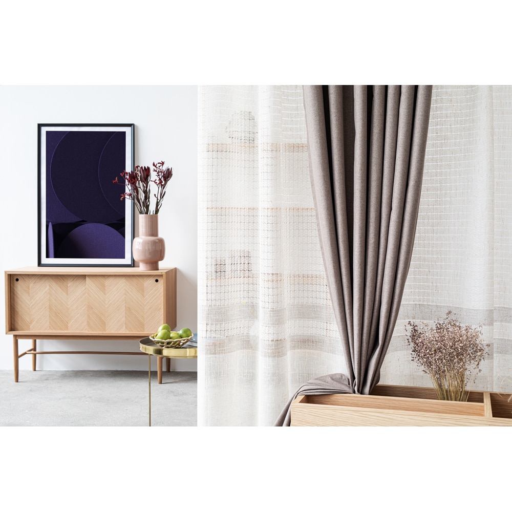 Perdea Pereira, rejansa, 140 x 260 cm, crem