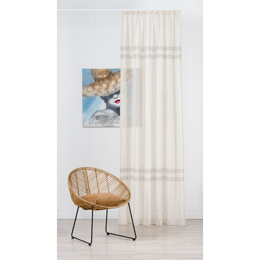 Perdea Pereira, rejansa, 140 x 260 cm, crem