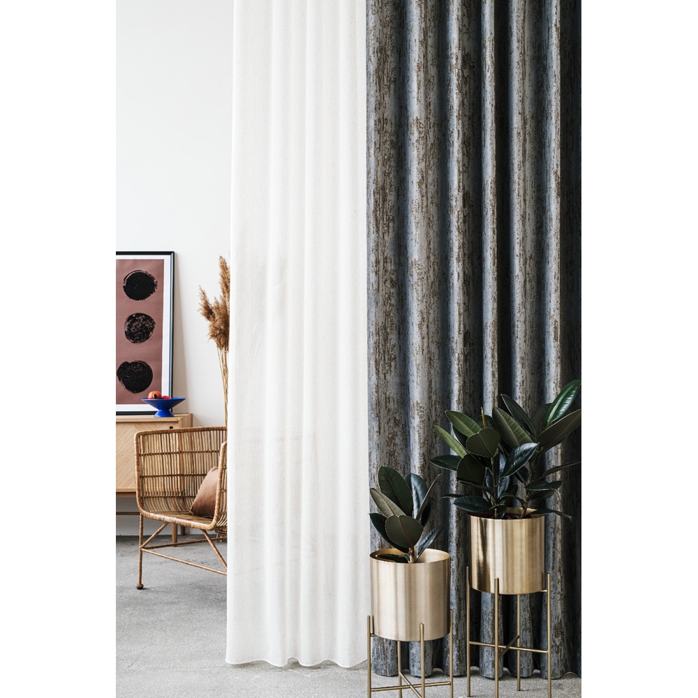 Perdea Sumo, inele, 140 x 255 cm, crem