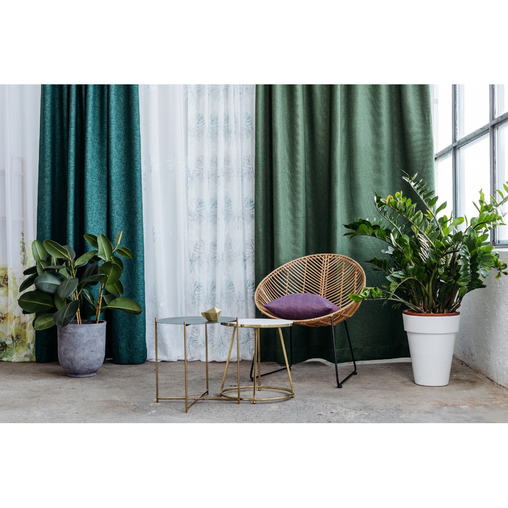 Perdea Corse, rejansa, 140 x 260 cm, turcoaz