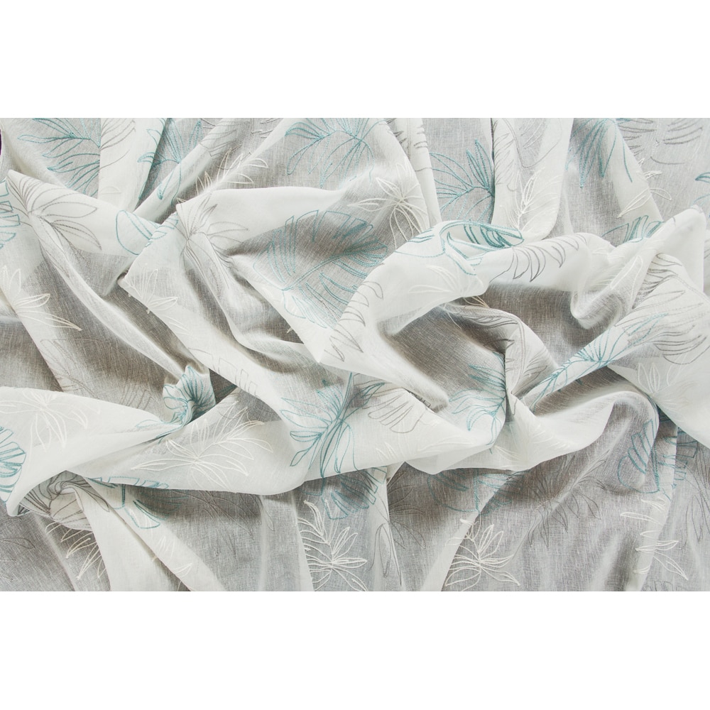 Perdea Corse, rejansa, 140 x 260 cm, turcoaz