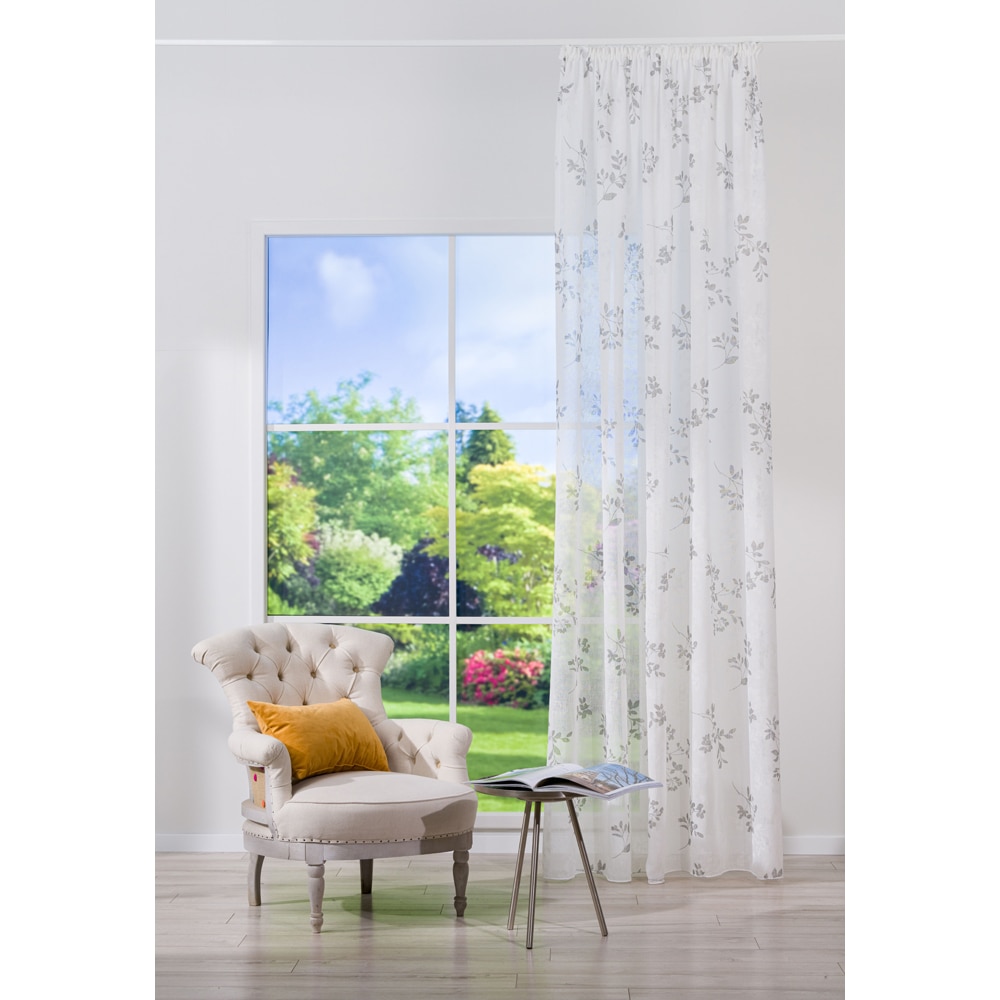 Perdea Calvi, rejansa, 140 x 260 cm, gri