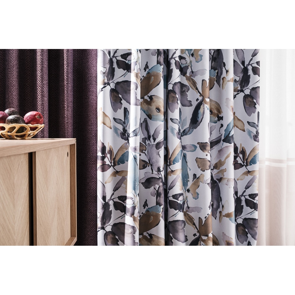 Draperie Atacama, inele, 140 x 260 cm, semiopac, mov