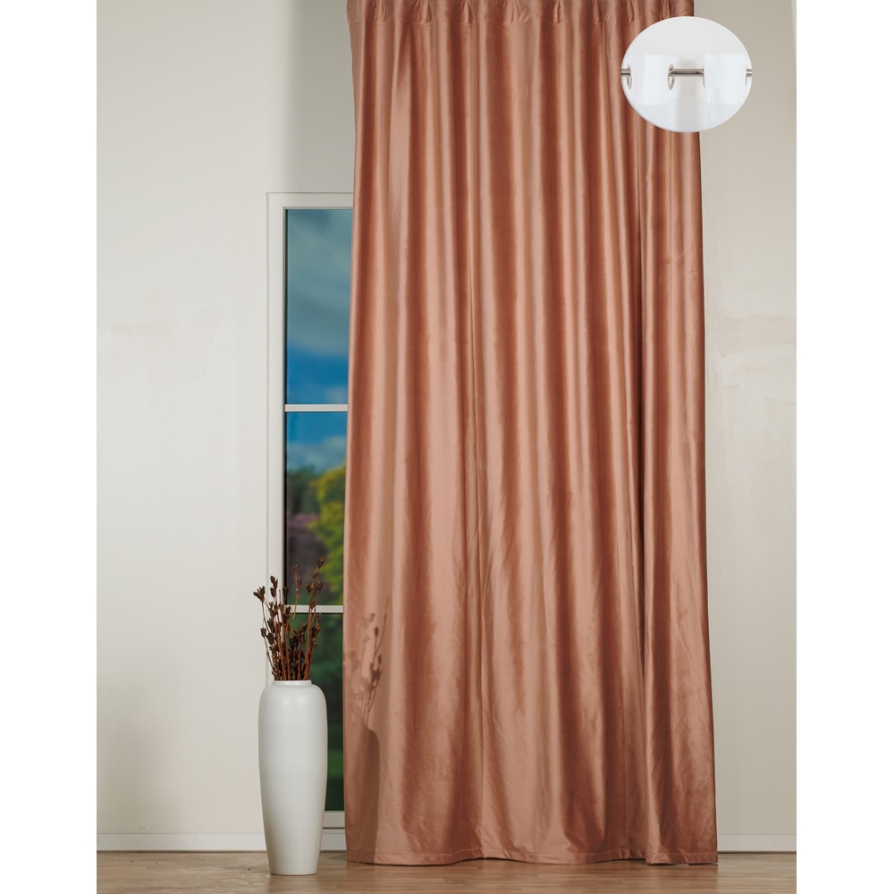 Draperie Adige, inele, 140 x 260 cm, semiopac, roz