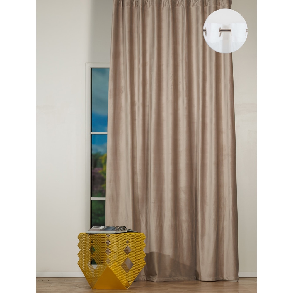 Draperie Adige, inele, 140 x 260 cm, semiopac, maro