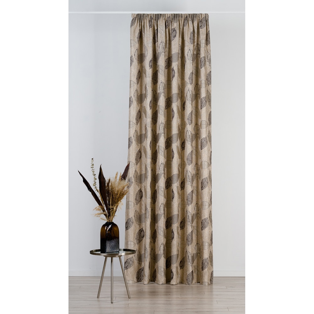 Draperie Orient, rejansa, 140 x 260 cm, semiopac, maro-auriu