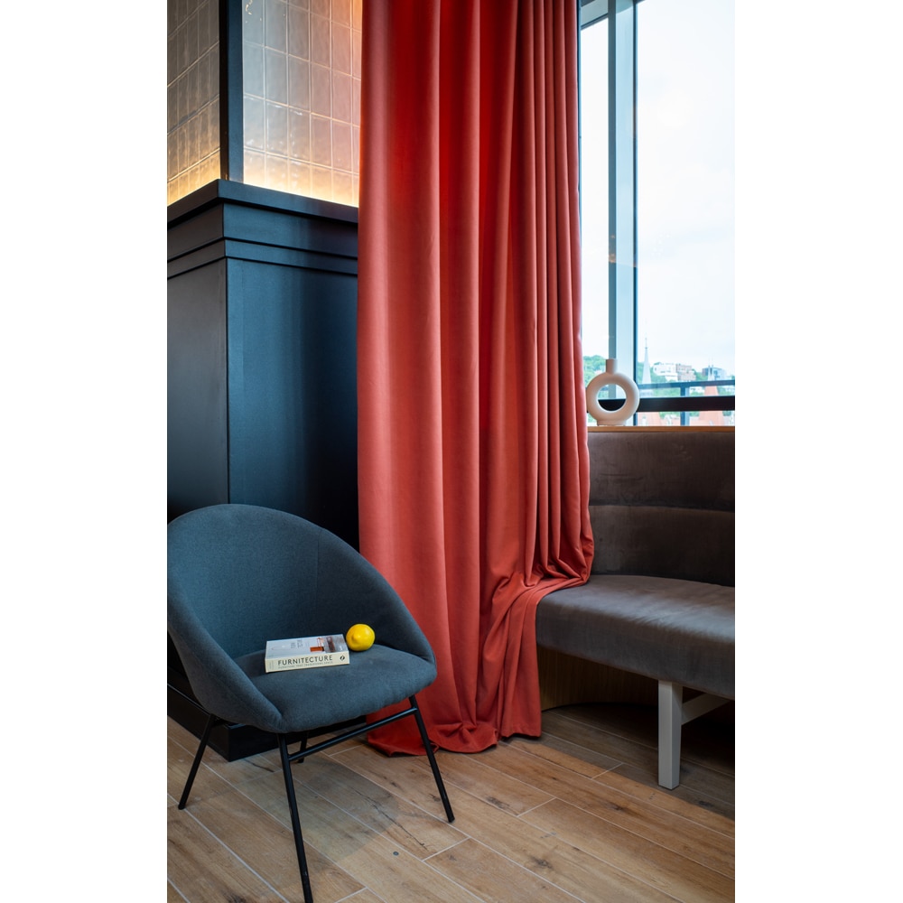 Draperie Altai, rejansa, 140 x 260 cm, semiopac, terra