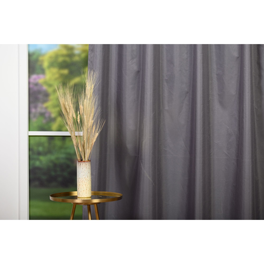 Draperie Jeff, inele, 140 x 260 cm, opac, gri