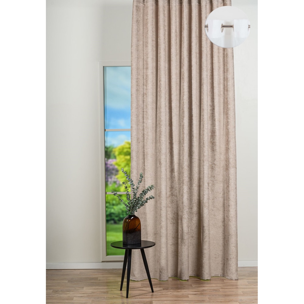 Draperie Magnolia, inele, 140 x 260 cm, semiopac, nisip