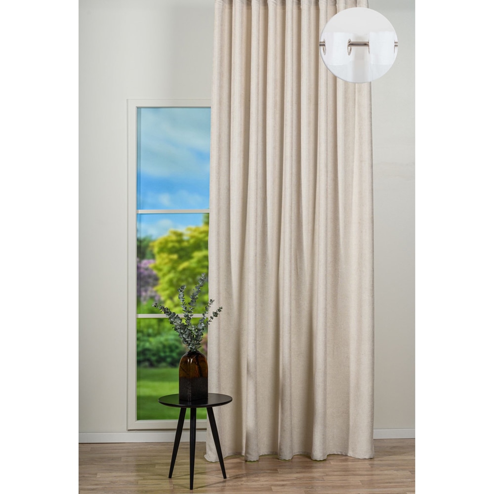 Draperie Magnolia, inele, 140 x 260 cm, semiopac, bej