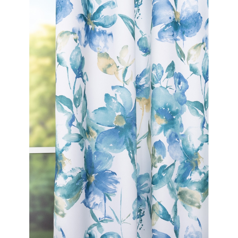 Draperie Vento, inele, 140 x 260 cm, semiopac, turcoaz