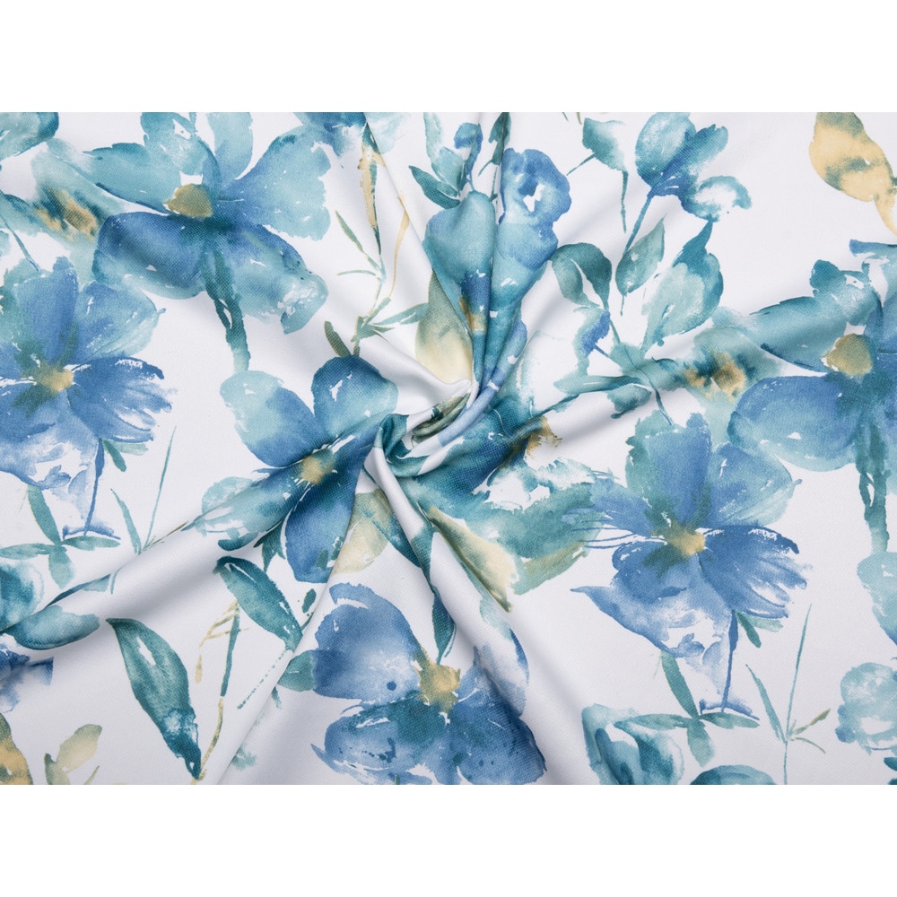 Draperie Vento, inele, 140 x 260 cm, semiopac, turcoaz