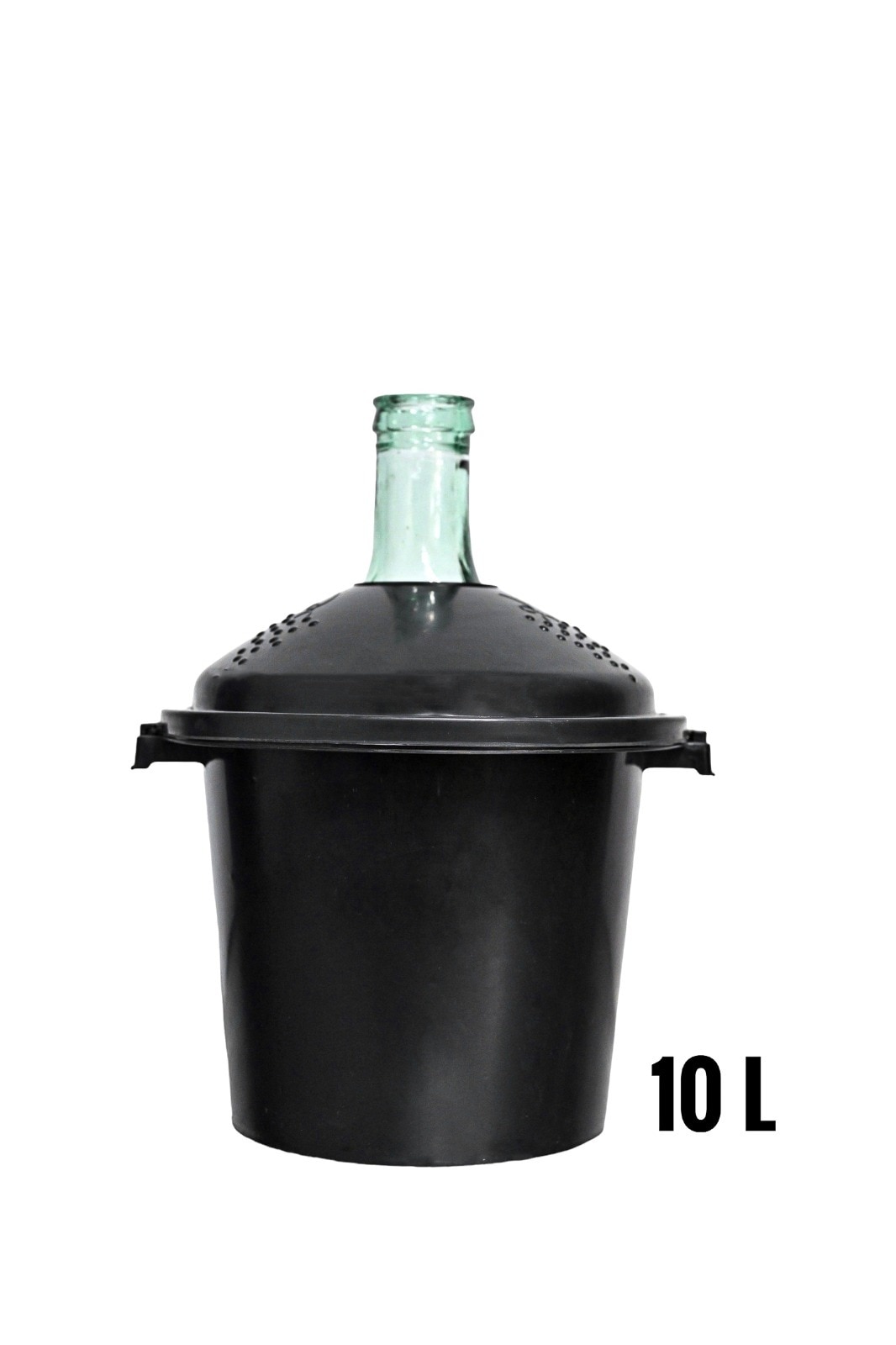 Damigeana sticla 10 L, cu suport PVC