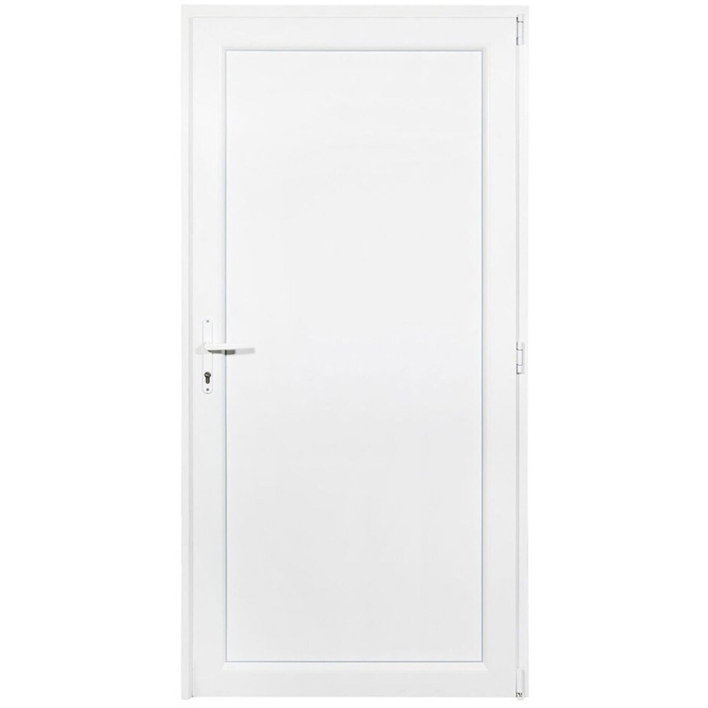 Usa exterior REHAU, fara geam, 5 camere, dreapta, PVC, 88 x 198 cm, alb