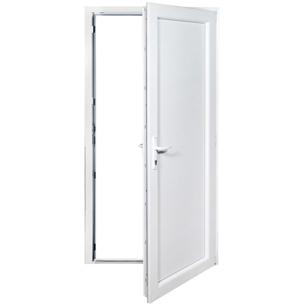 Usa exterior REHAU, fara geam, 5 camere, dreapta, PVC, 88 x 198 cm, alb