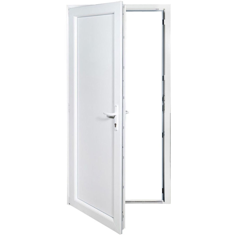 Usa exterior REHAU, fara geam, 5 camere, stanga, PVC, 98 x 198 cm, alb