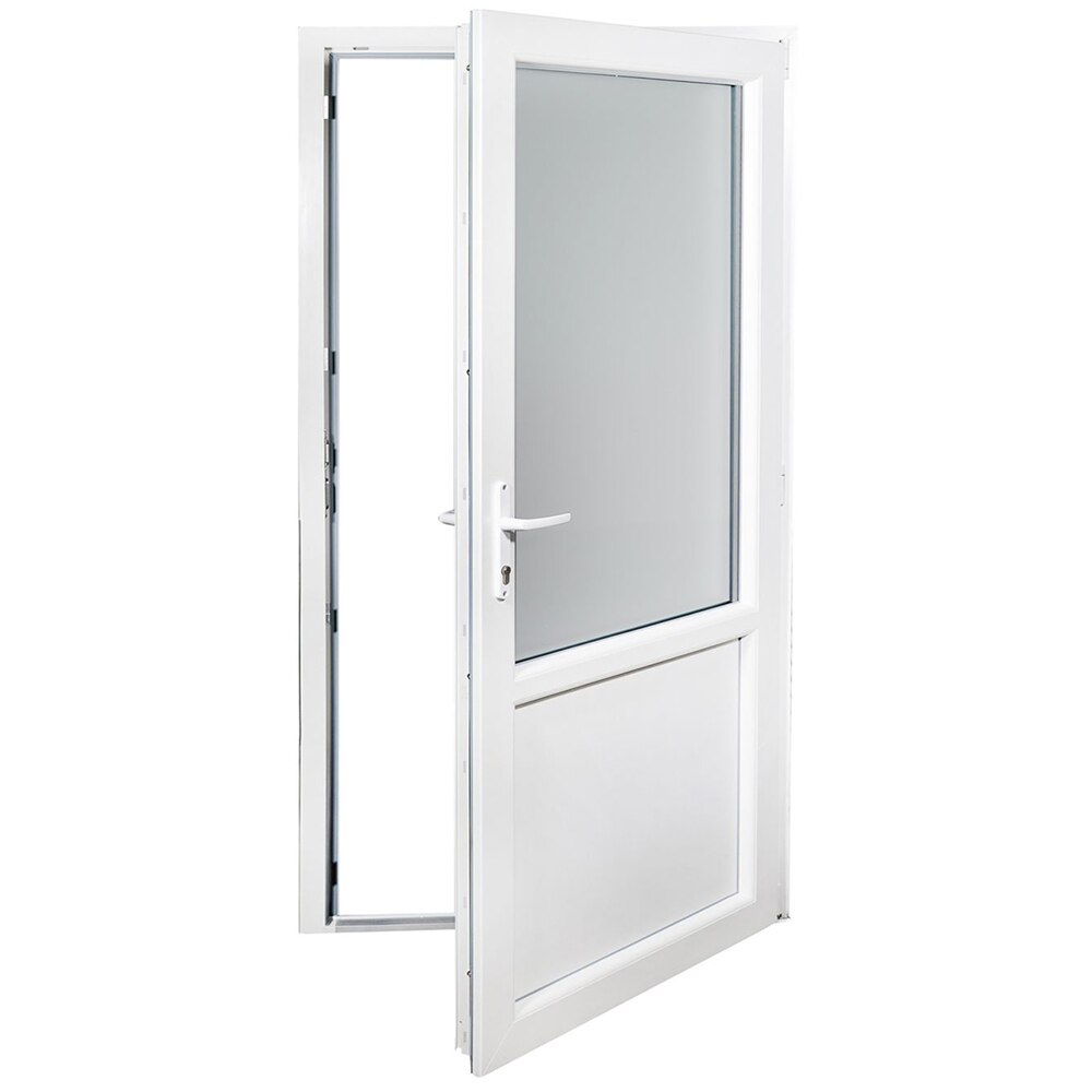 Usa exterior REHAU, cu geam, 5 camere, 2/3, dreapta, PVC, 98 x 198 cm, alb