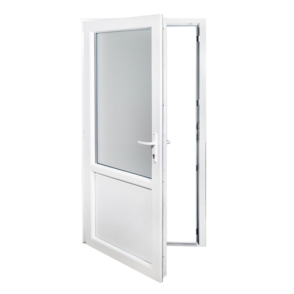 Usa exterior REHAU, cu geam, 5 camere, 2/3, stanga, PVC, 98 x 198 cm, alb