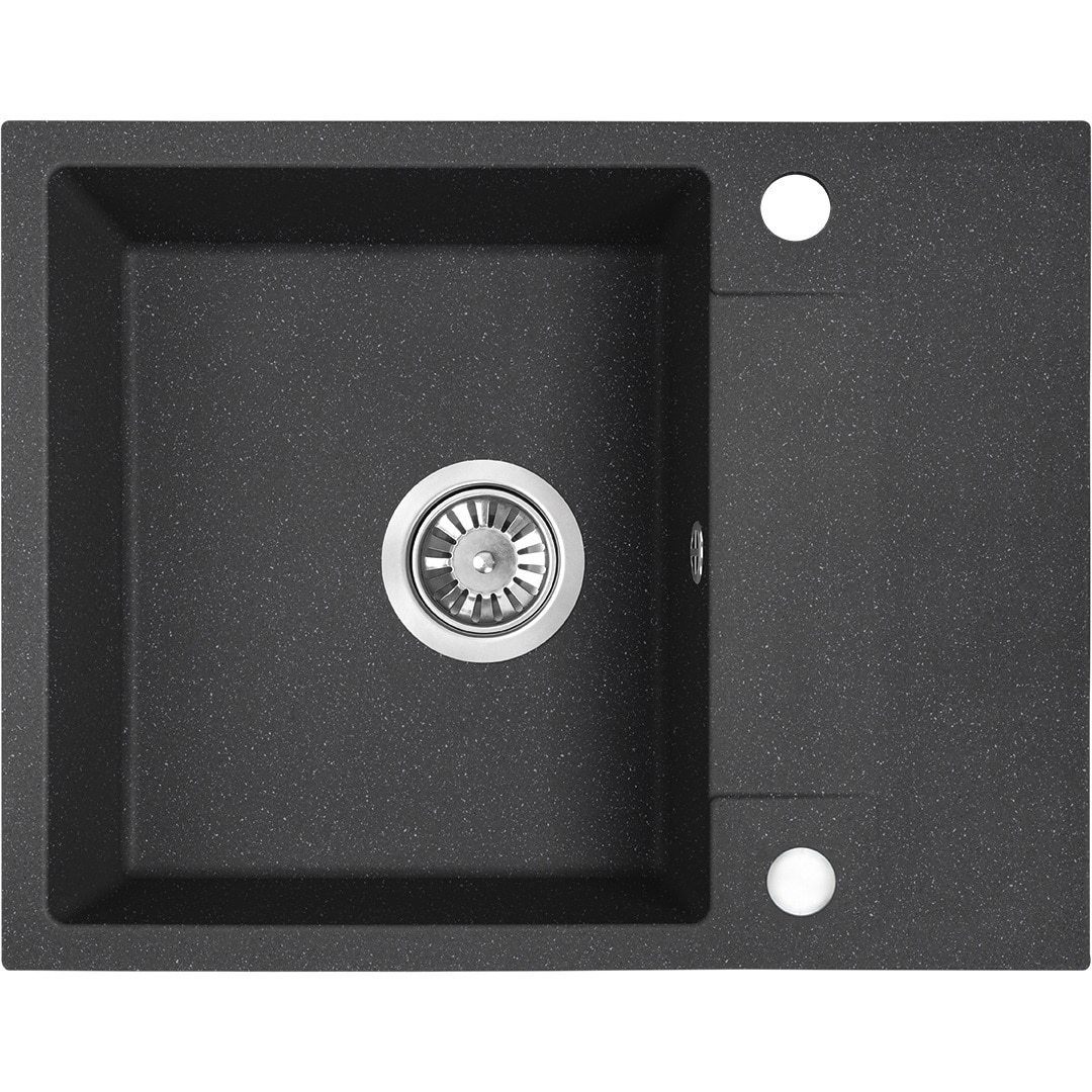 Pachet chiuveta KUCHINOX, 1 cuva, picurator reversibil, compozit + baterie Elza, negru