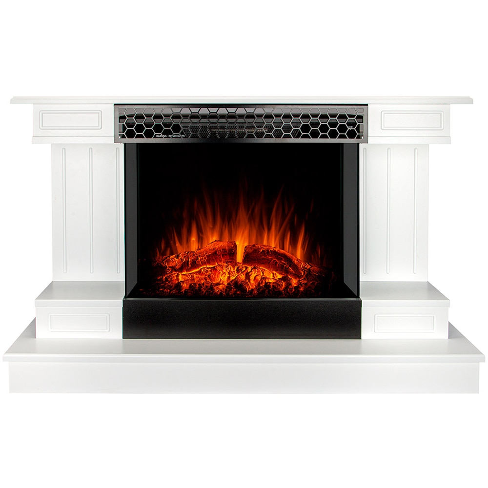 Semineu electric ART FLAME Azona, 1500W, telecomanda, 112 x 43 x 71 cm, alb
