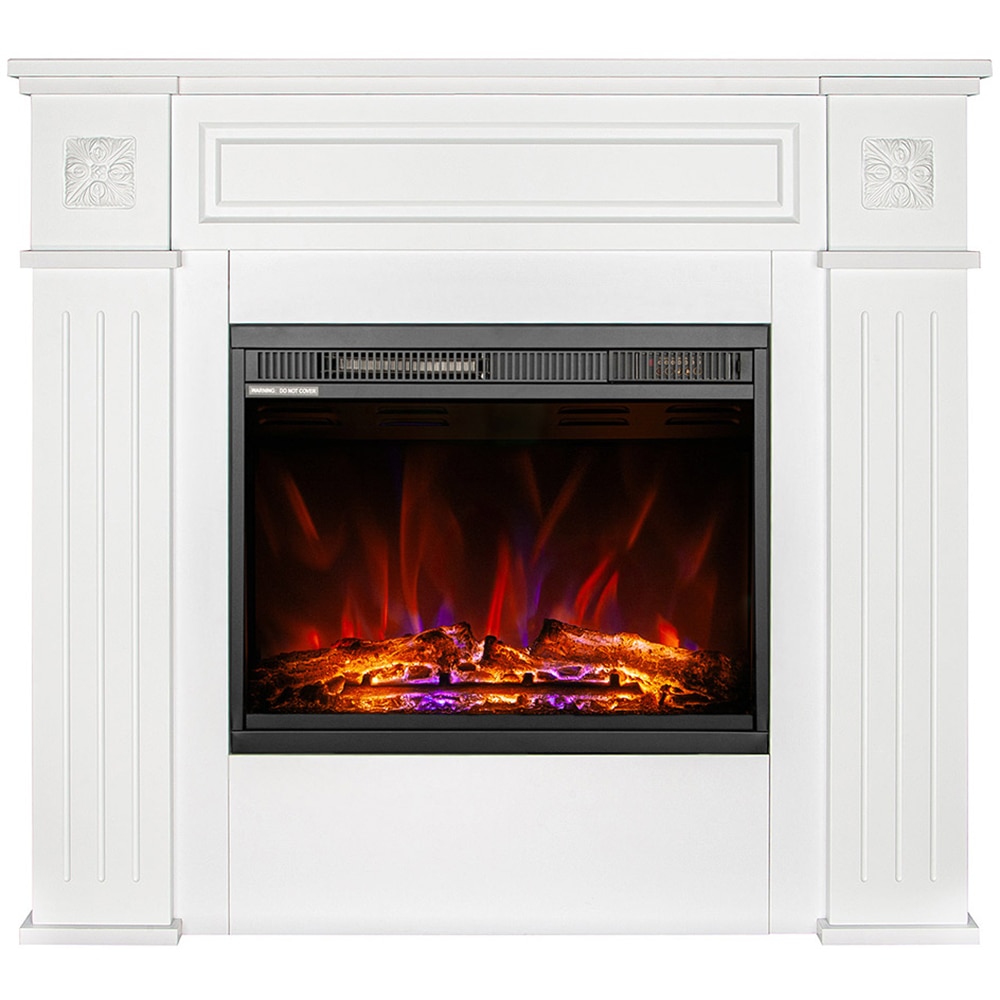 Semineu electric ART FLAME Flamora, 1500W, telecomanda, 105 x 27 x 96 cm, alb
