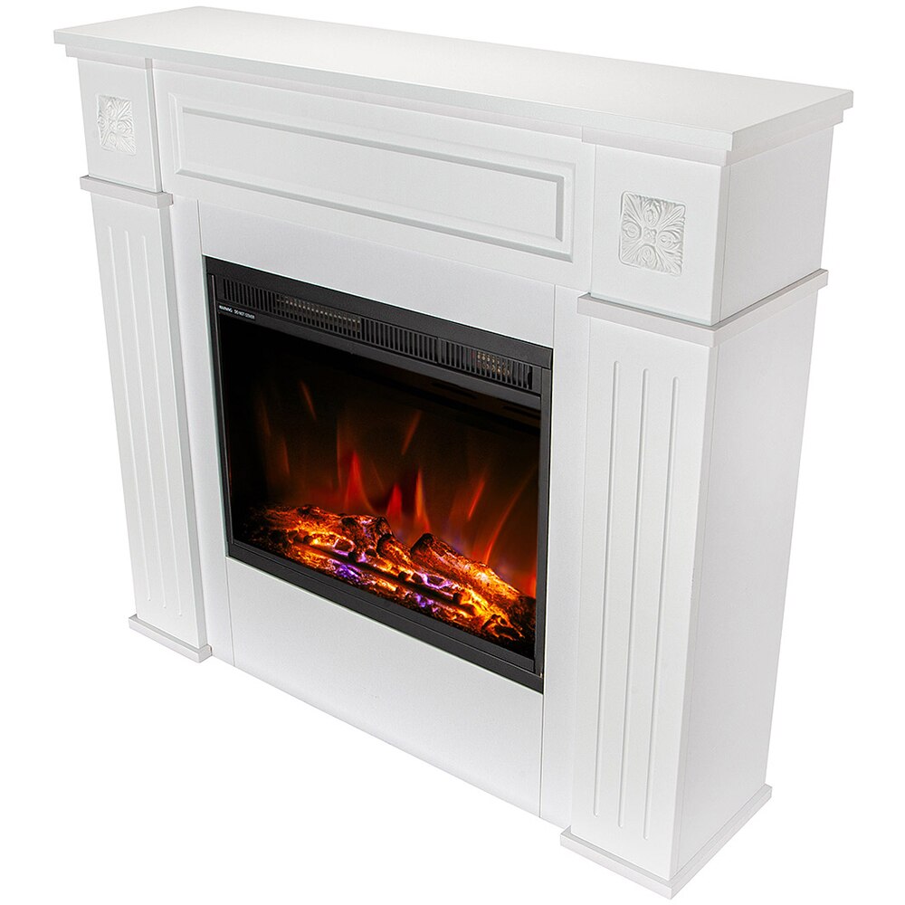 Semineu electric ART FLAME Flamora, 1500W, telecomanda, 105 x 27 x 96 cm, alb