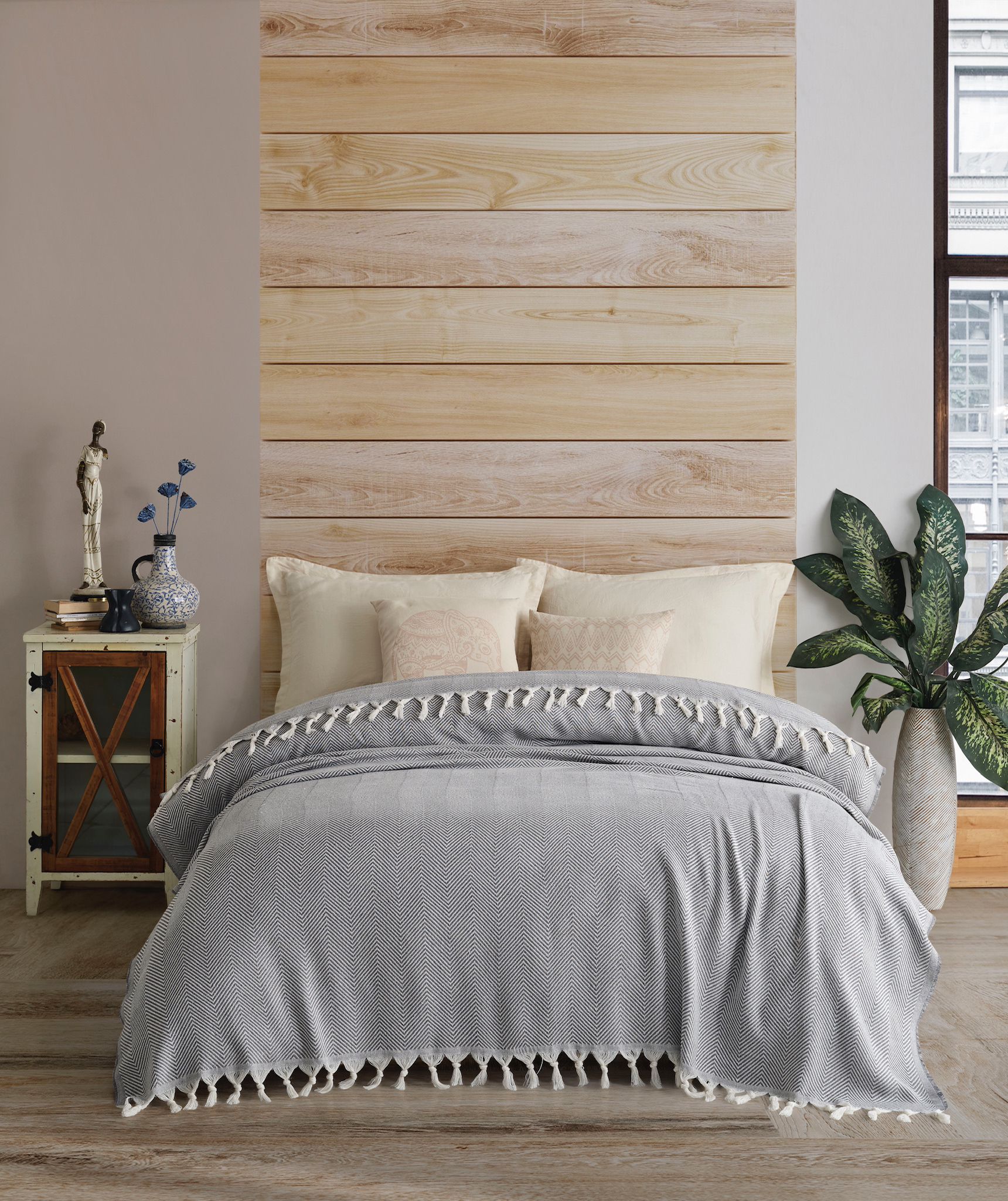 Cuvertura gri, 200 x 230 cm, Pike