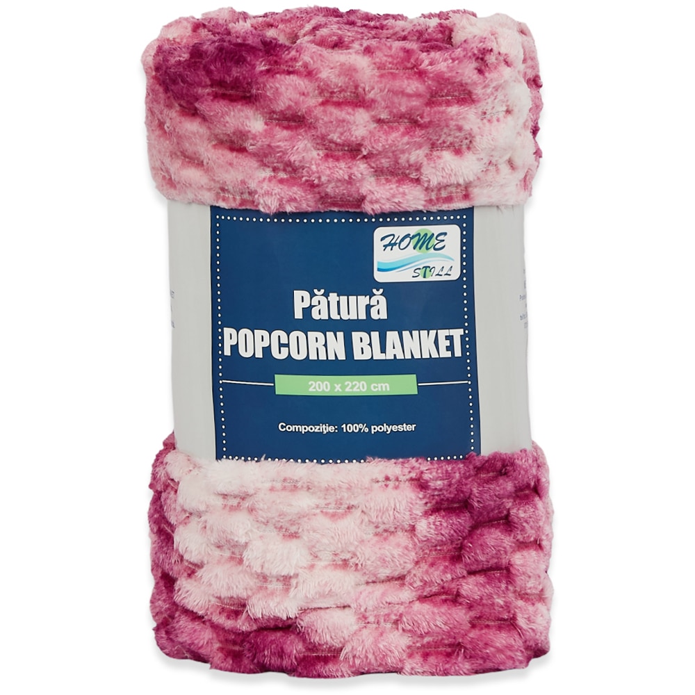 Patura Popcorn, poliester, 200 x 220 cm, multicolor