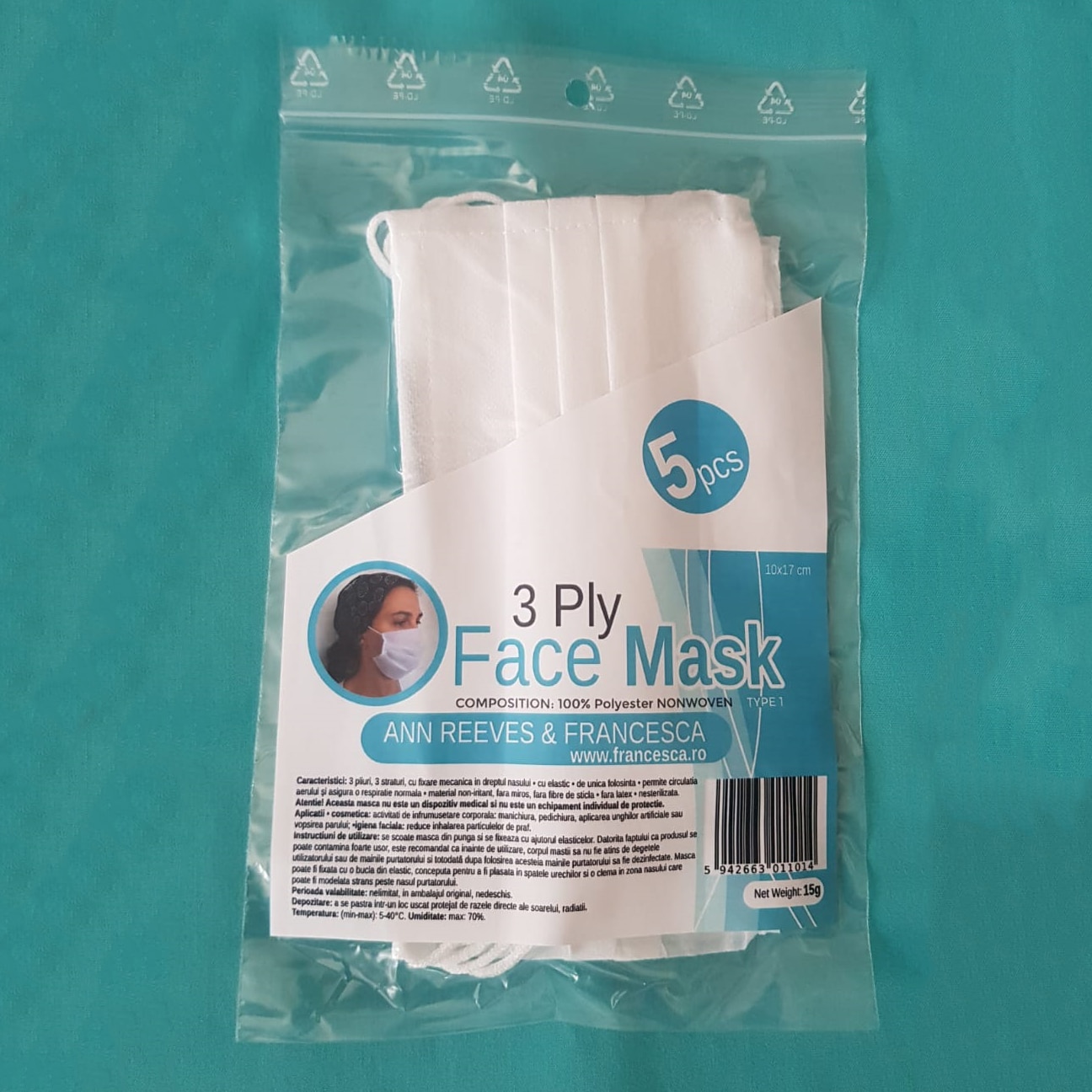 Masca protectie 3 straturi, 5 bucati/set