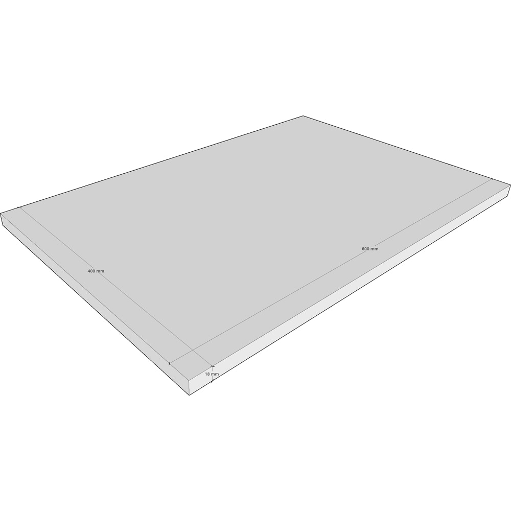Polita PRO MOBILA, PAL, 60 x 40 x 1.8 cm, alb