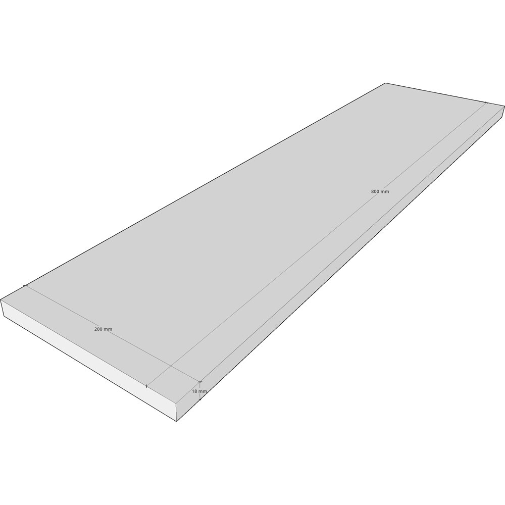Polita PRO MOBILA, PAL, 80 x 20 x 1.8 cm, maro