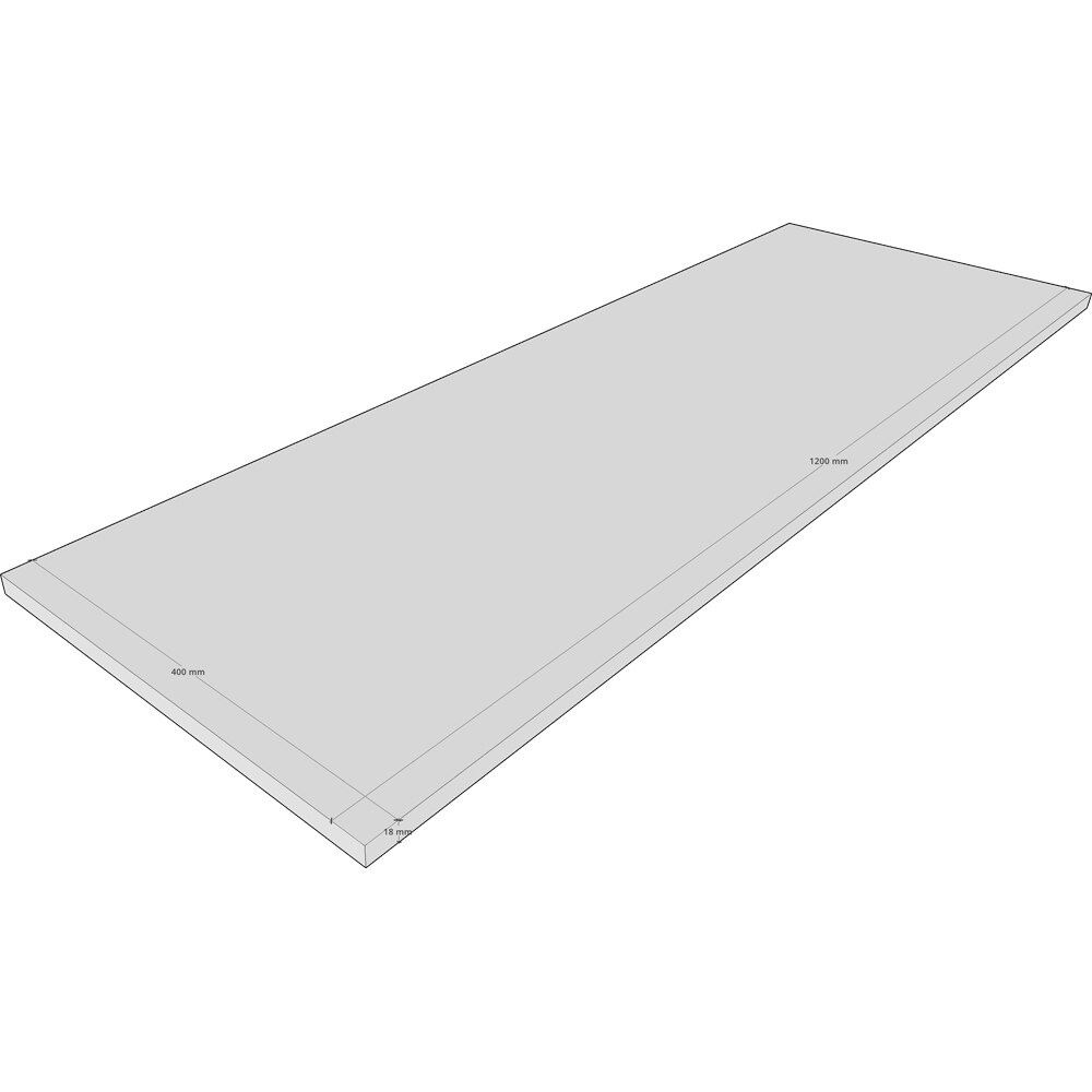 Polita PRO MOBILA, PAL, 120 x 40 x 1.8 cm, casmir