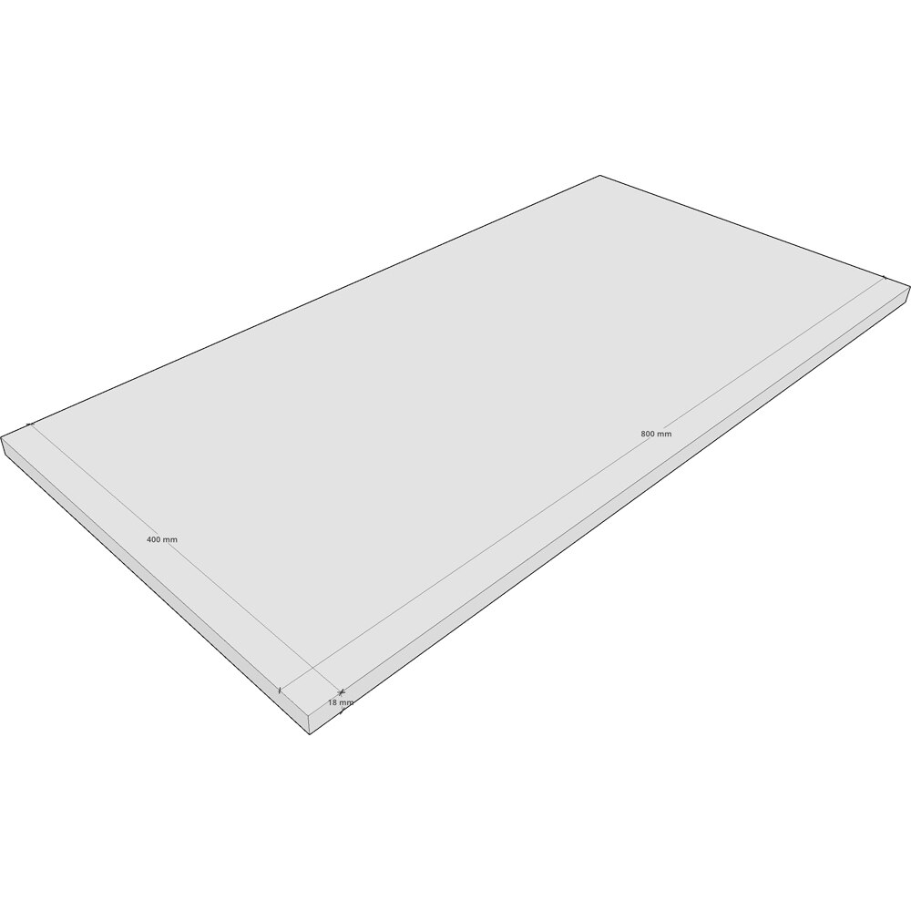 Polita PRO MOBILA, PAL, 80 x 40 x 1.8 cm, carbune