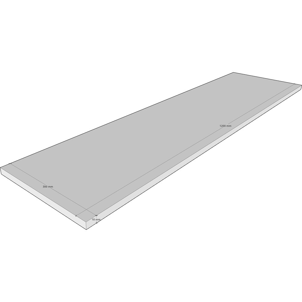 Polita PRO MOBILA, PAL, 120 x 30 x 1.8 cm, carbune