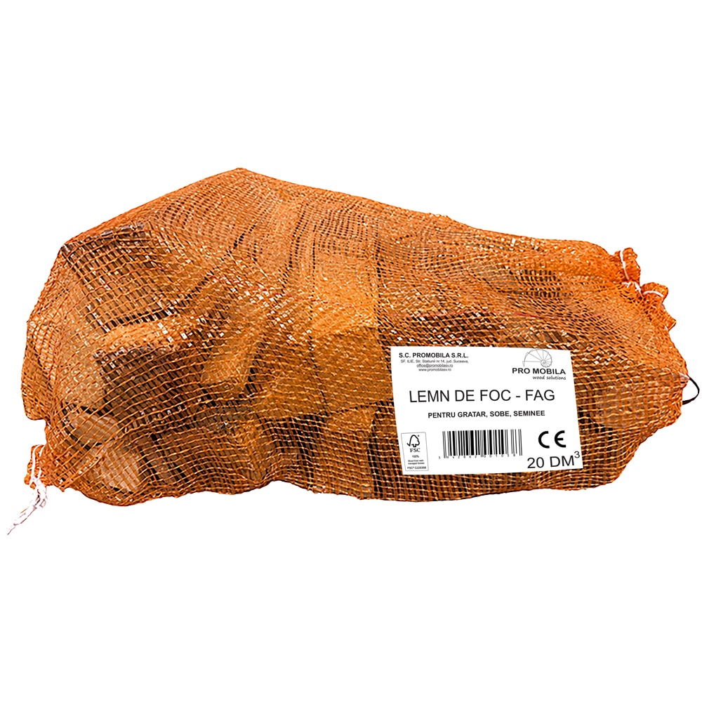 Lemne de foc din esenta tare fag sau stejar Pro Mobila, 18 kg