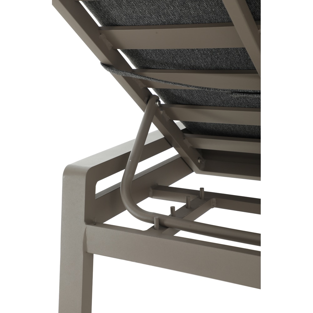 Sezlong gradina MYRIA Altona, 68 x 197.5 x 37 cm, gri antracit