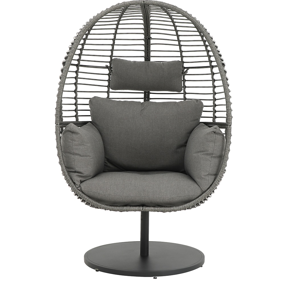 Fotoliu gradina MYRIA Wyloo, otel, 90 x 71.5 x 112 cm, gri inchis