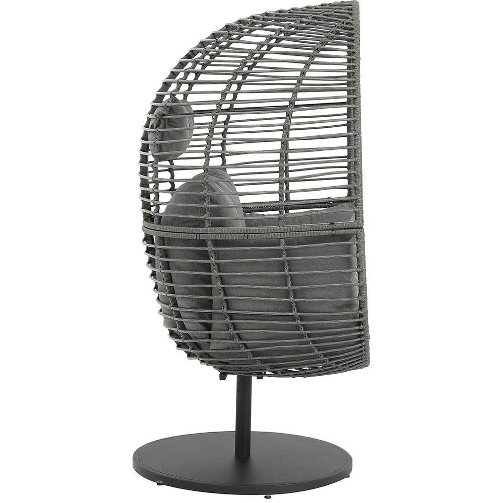 Fotoliu gradina MYRIA Wyloo, otel, 90 x 71.5 x 112 cm, gri inchis