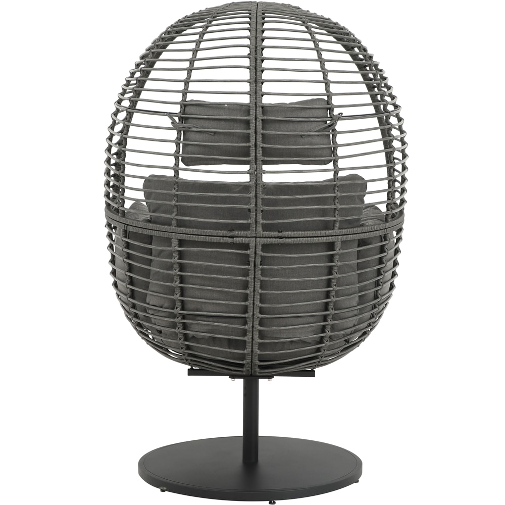 Fotoliu gradina MYRIA Wyloo, otel, 90 x 71.5 x 112 cm, gri inchis