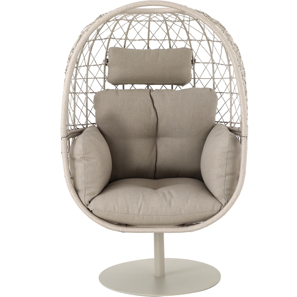 Fotoliu gradina MYRIA Sanso, otel, 90 x 71.5 x 112 cm, gri deschis