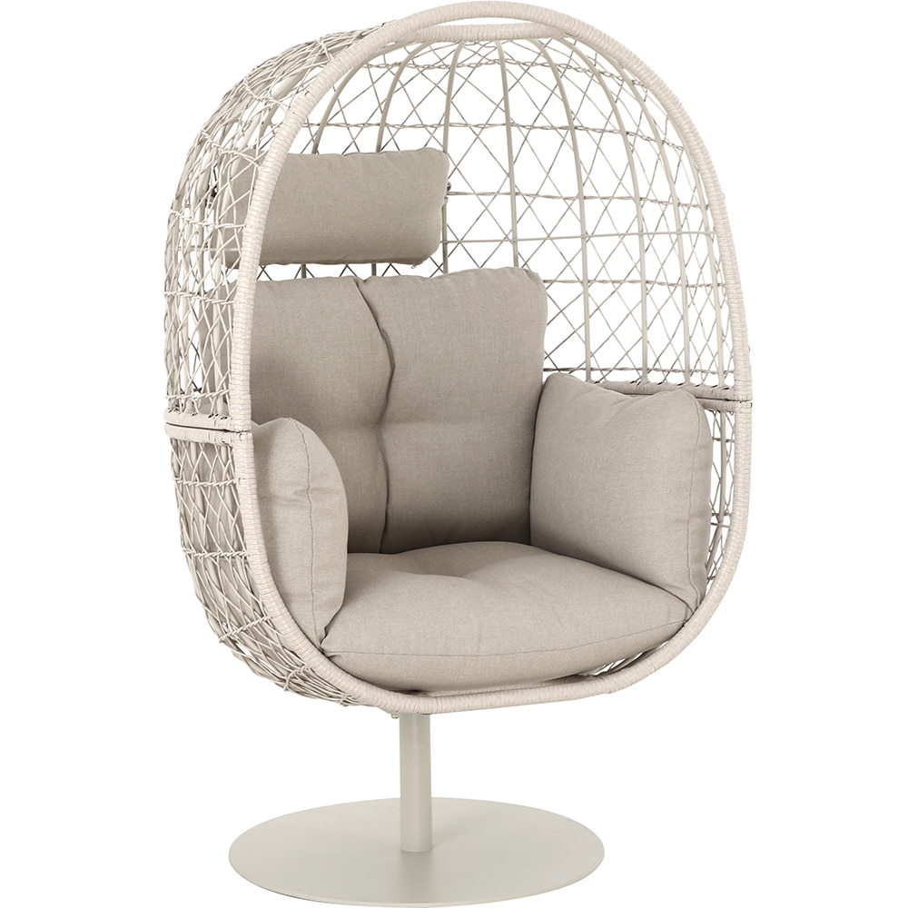 Fotoliu gradina MYRIA Sanso, otel, 90 x 71.5 x 112 cm, gri deschis