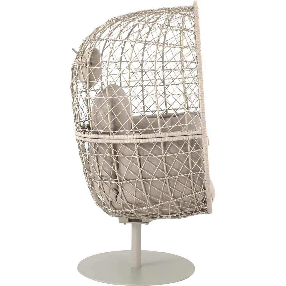 Fotoliu gradina MYRIA Sanso, otel, 90 x 71.5 x 112 cm, gri deschis