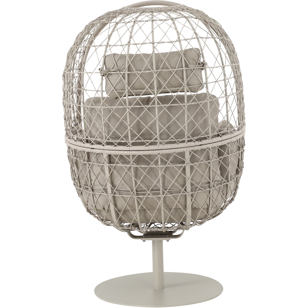 Fotoliu gradina MYRIA Sanso, otel, 90 x 71.5 x 112 cm, gri deschis