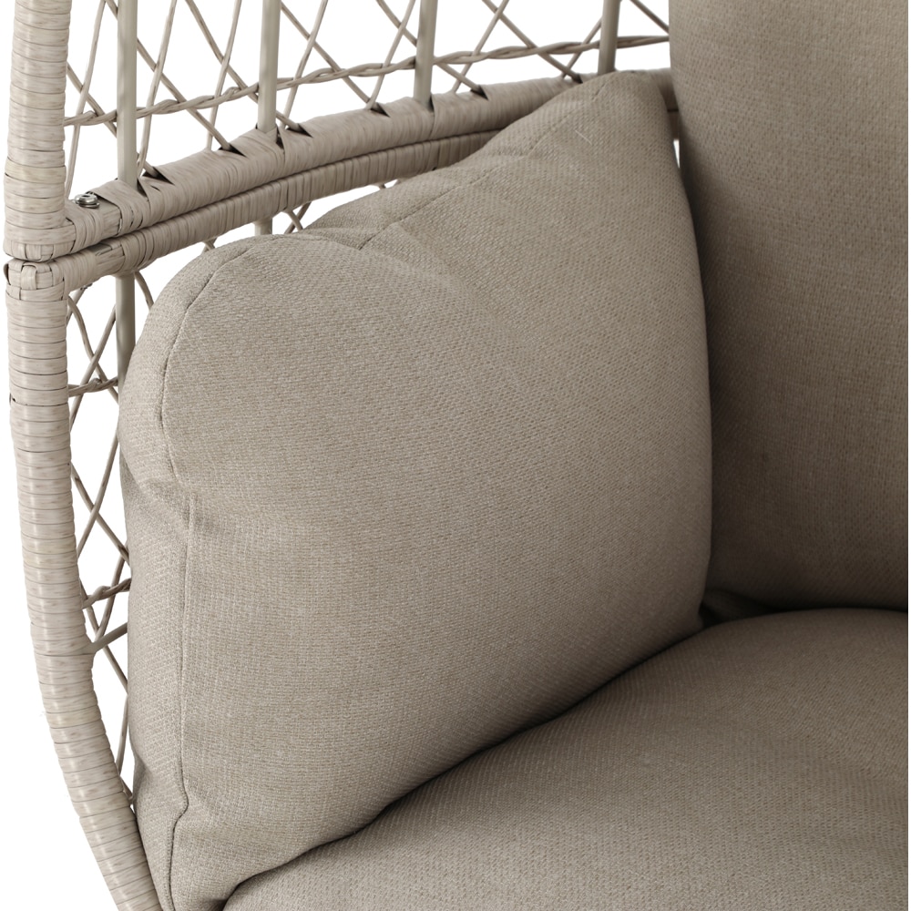 Fotoliu gradina MYRIA Sanso, otel, 90 x 71.5 x 112 cm, gri deschis