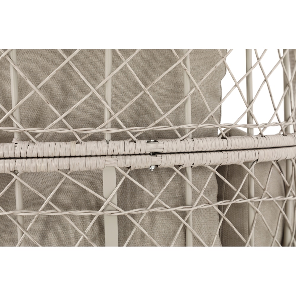 Fotoliu gradina MYRIA Sanso, otel, 90 x 71.5 x 112 cm, gri deschis