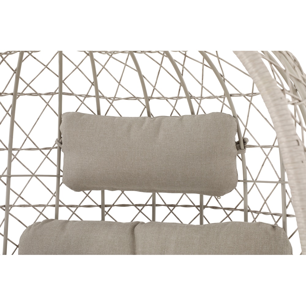 Fotoliu gradina MYRIA Sanso, otel, 90 x 71.5 x 112 cm, gri deschis